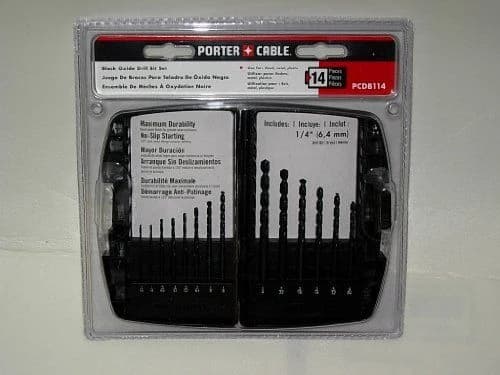 Porter Cable 14pc Black Oxide Drill Bit Set product image