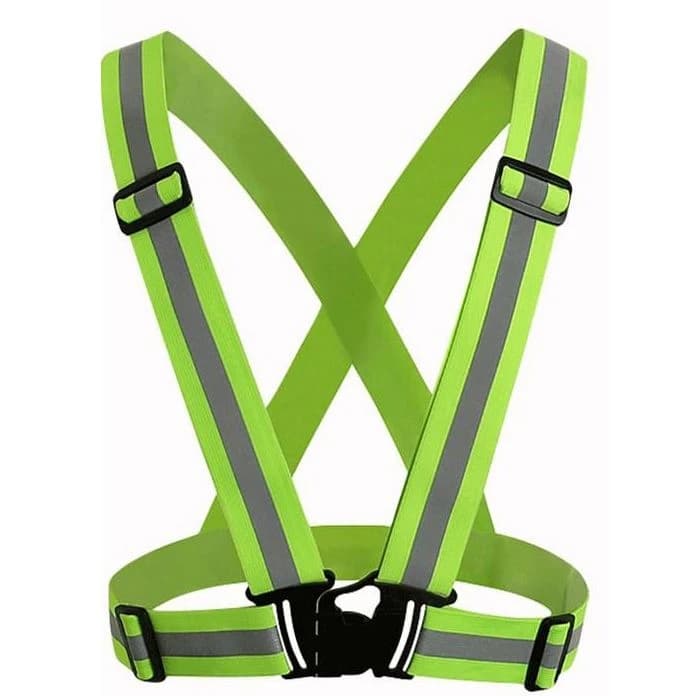 Hi-Vis Suspenders with buckle vest (cross fit) orange/green product image