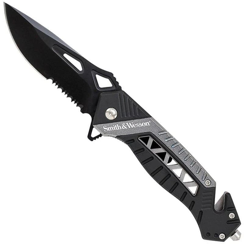Smith and Wessen Serrated Drp Point Folding Tactical Knife product image