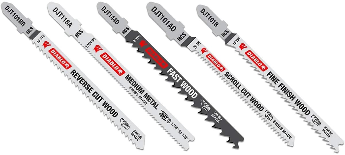 Diablo High Carbon Steel/High Speed Steel T-Shank Jig Saw Blade Set 5pc product image
