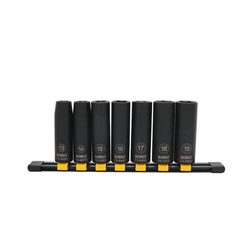 Dewalt 1/2" Dr Deep Impact Socket Set 7pc 13mm - 19mm product image