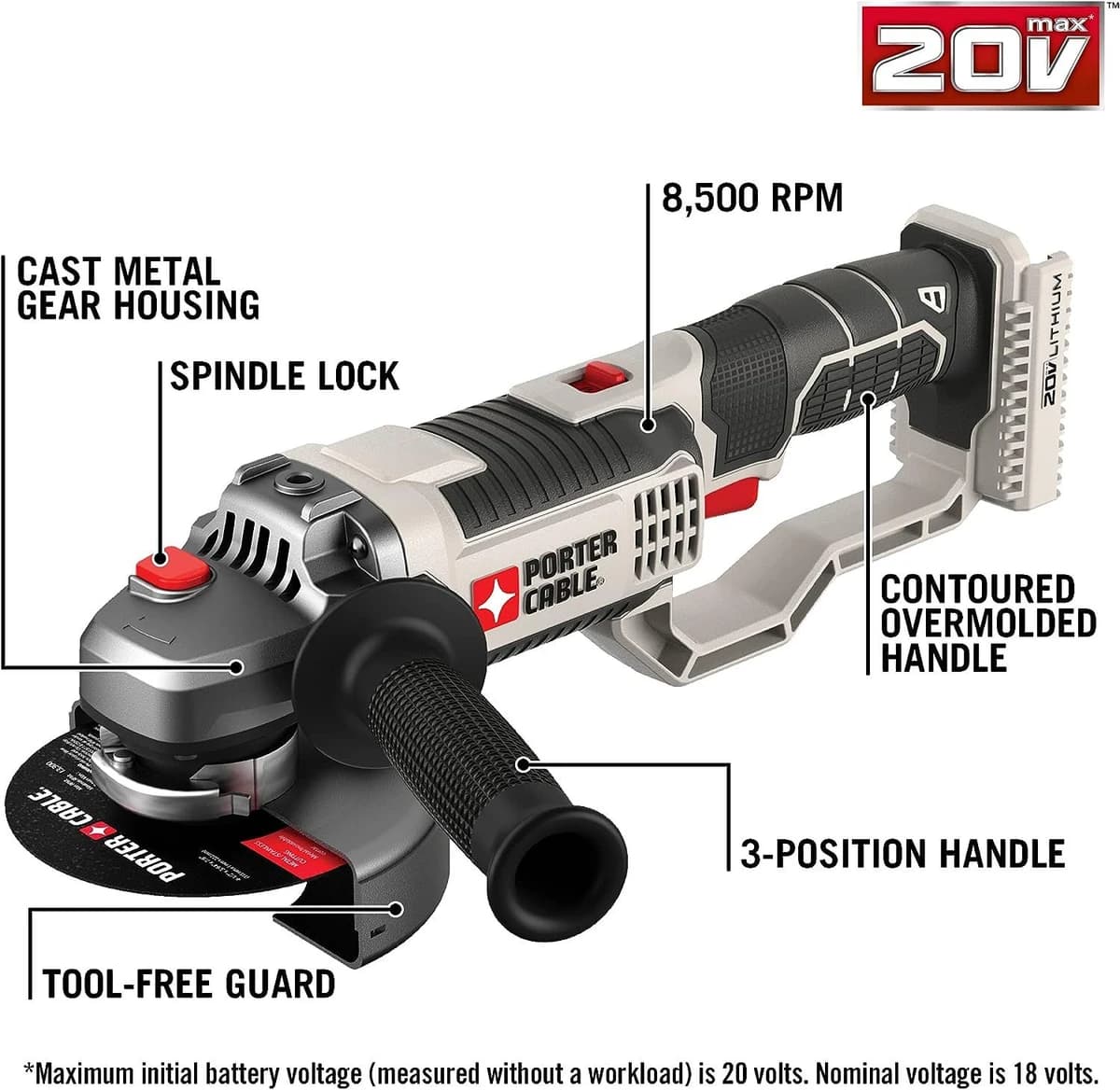 Porter Cable 20V MAX Cordless Cut-Off/Grinder (Tool Only) product image