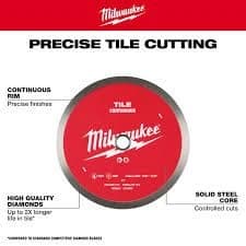 Milwaukee 4 1/2" Continuous Tile Diamond Blade product image
