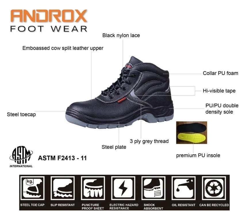 Androx 6" Black Safety Boots product image