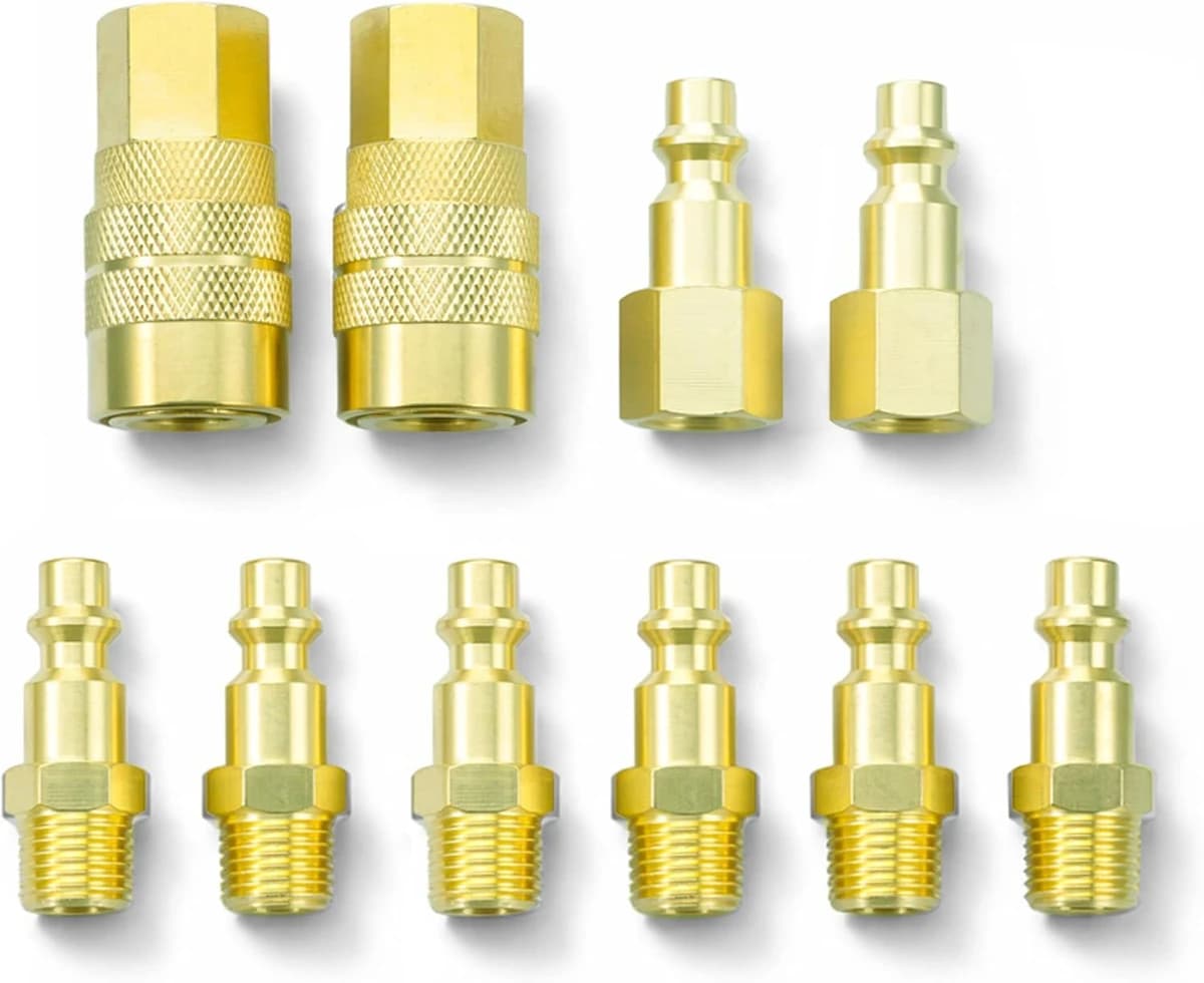 Msaeiqun 1/4" NPT Milton M-Style Quick Connect Air Fittings Kit 10pc w/Case product image