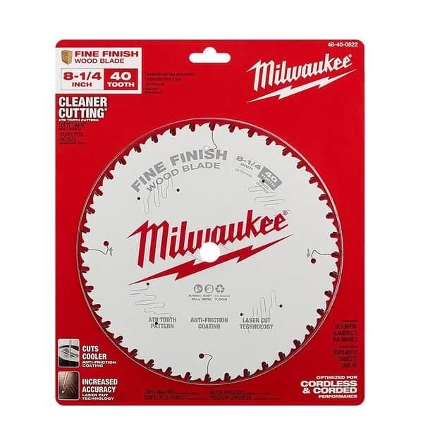 Milwaukee 8 1/4" 40T Fine Finish Circular Saw Blade product image