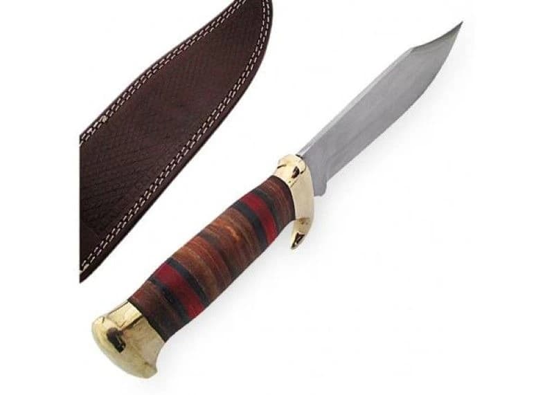 14.5" Overall Hunting Knife w/Leather Sheath product image