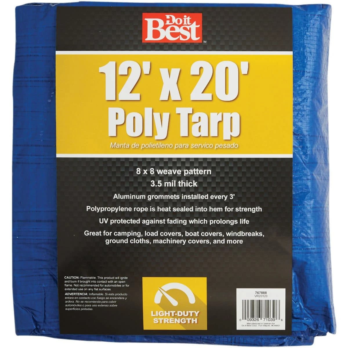 Do it Best Blue Woven 12' x 20' General Purpose Tarpaulin product image