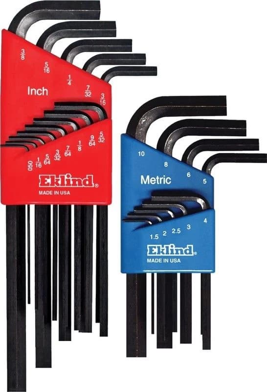 Eklind - 22pc Long L key Hex Key Set (.050 - 3/8" & 1.5 - 10mm long & short) product image