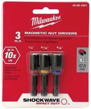 Milwaukee 3pc Magnetic Nut Driver Set 1 7/8" (1/4", 5/16", 3/8") product image