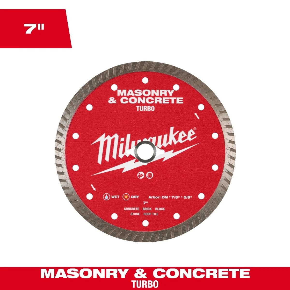 Milwaukee 7" Turbo Masonry & Concrete Diamond Blade product image