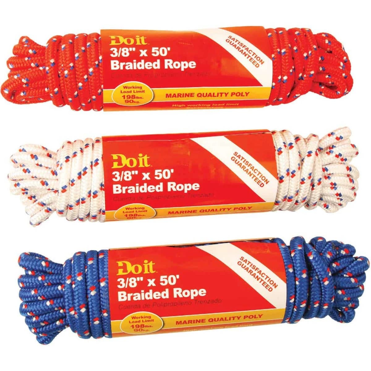 Do it Best 3/8" x 50' Diamond Braided Polypropylene Rope product image