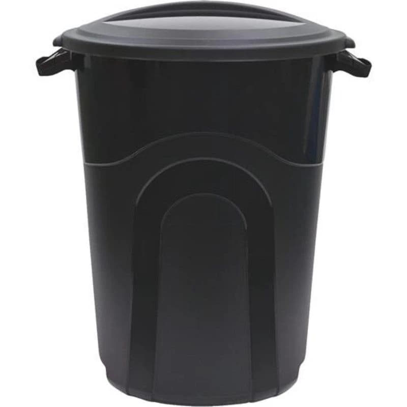 20 Gallon Injection Molded Black Trash Can - UNITED SOLUTIONS product image