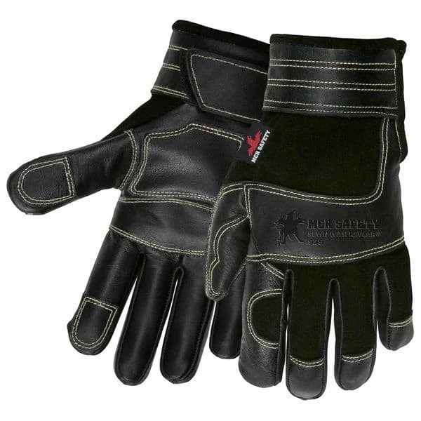 Memphis Multitask Gloves, Black Split Deerskin Back and Grain Leather Palm, XL product image