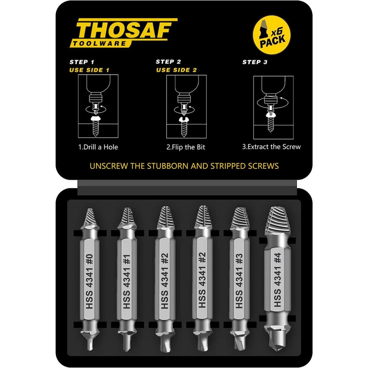 THOSAF Damaged Screw Extractor Set product image