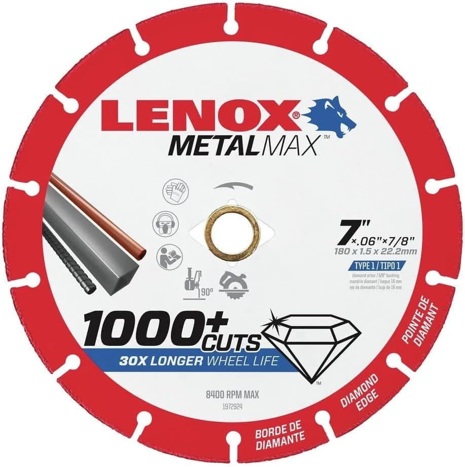 Lenox Metalmax 7" Segmented Rim Diamond Cutting Wheel for Metal product image