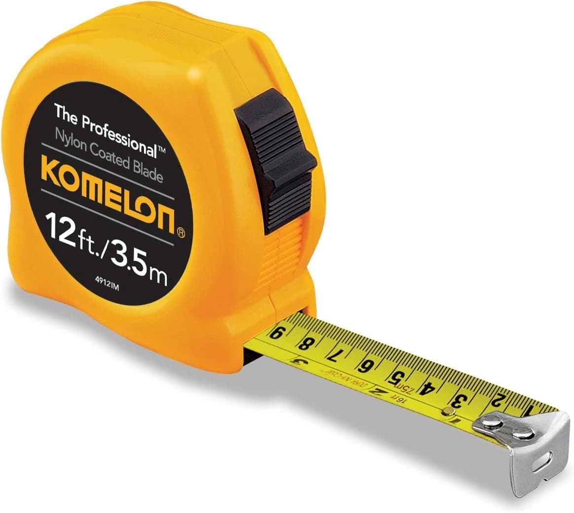 Komelon 12'/3.5M Inch/Metric Scale Power Measuring Tape, Yellow product image