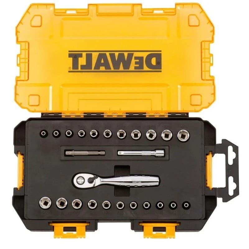 Dewalt Tough Box 1/4" Drive SAE/Metric Socket Set 25pc product image