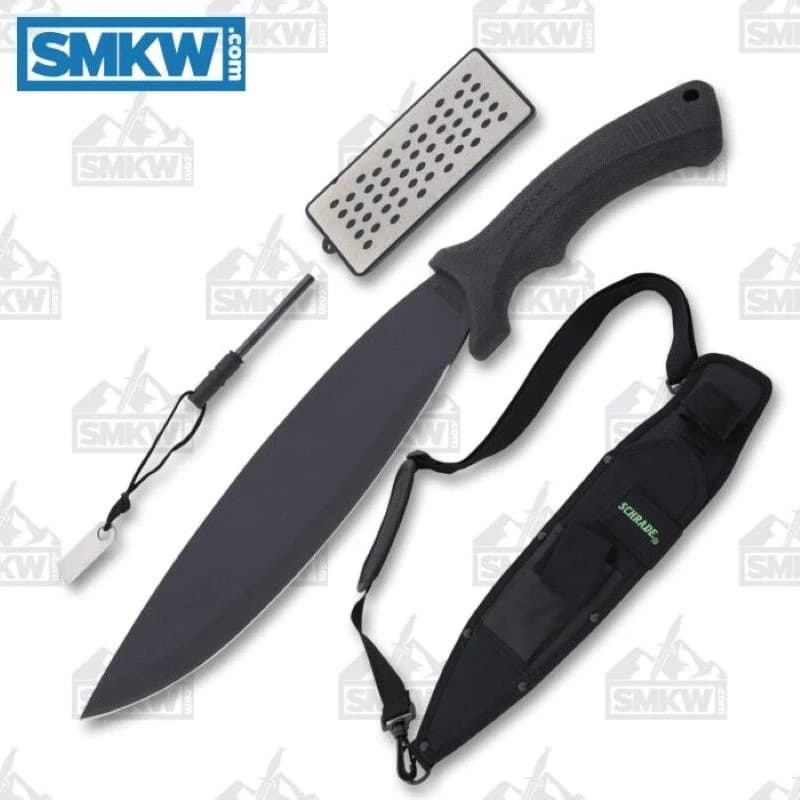 Schrade Mini Bolo II Black 3CR13 Stainless Steel Blade Black Rubber Handle product image