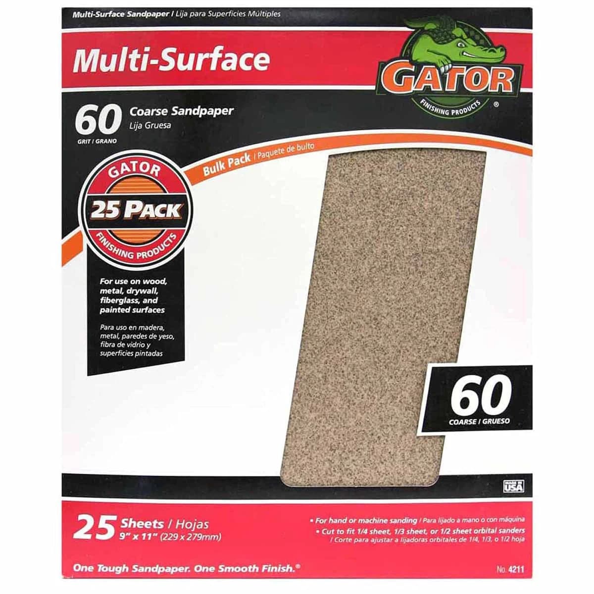 Aligator Sand Paper 9x11 Garnet Bulk #60 product image
