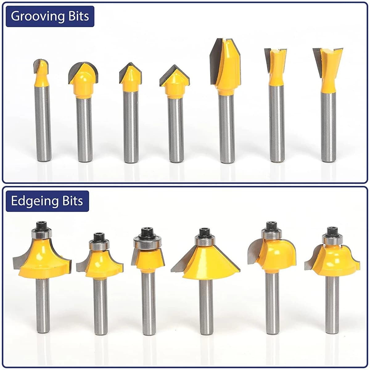 MNA Router Bit Set 25 Pc 1/4", European Edition Router Bits Kit product image