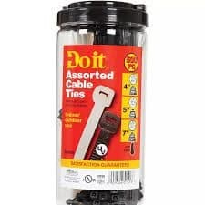 Cable Tie Set Assorted Natural & Black 500pcs product image