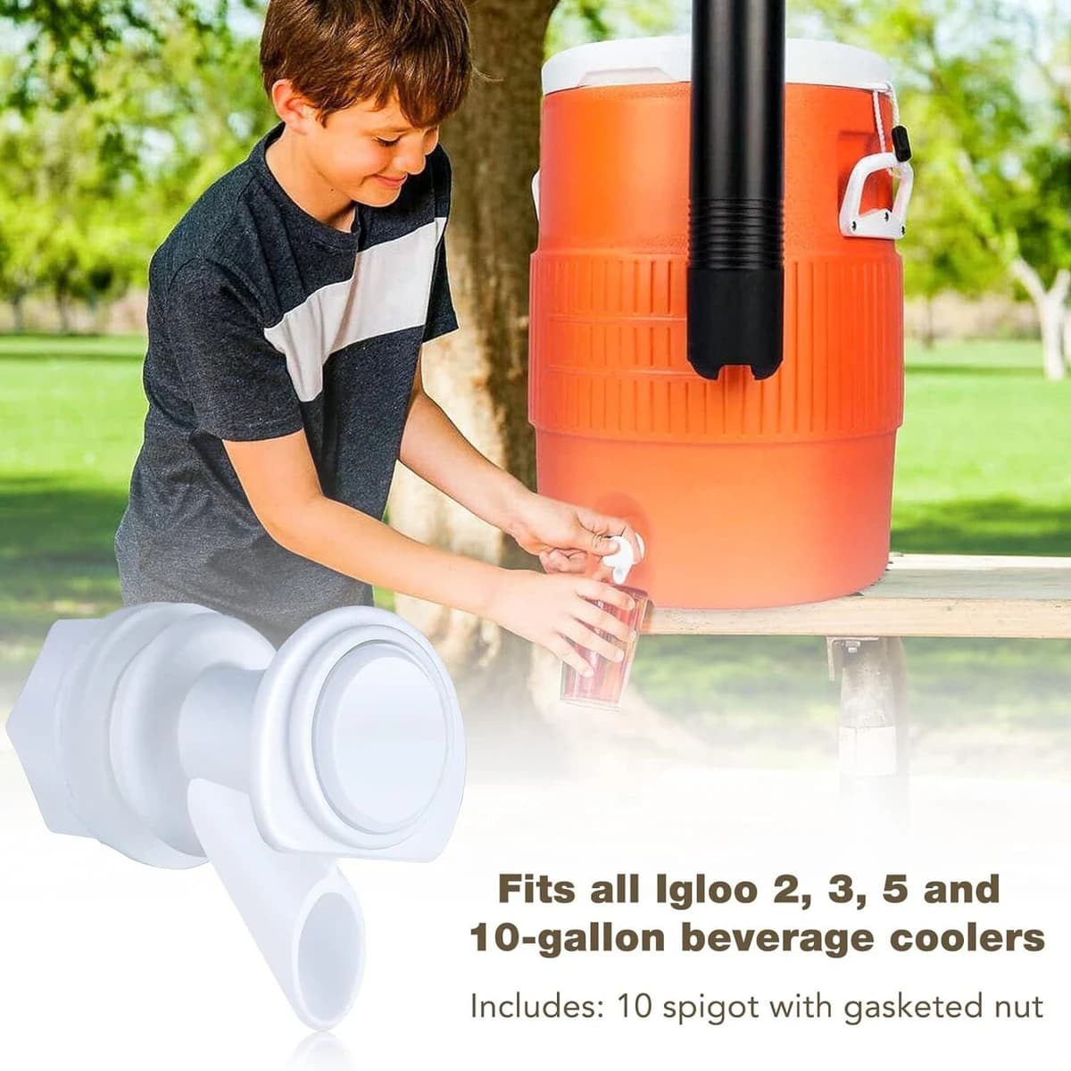Push Button Spigot Water Cooler Faucet Replacement Plastic Compatible with Igloo product image