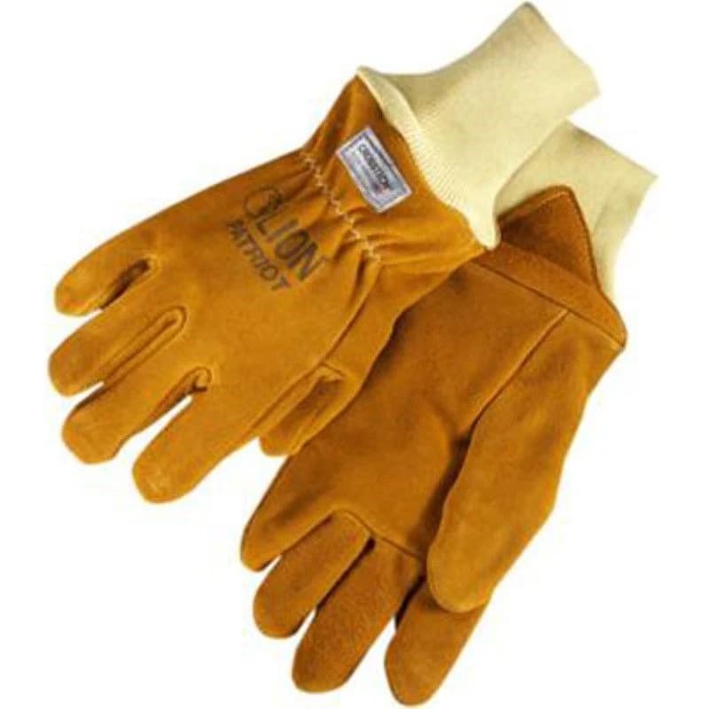 Lion Patriot Premium Tan Split Leather Firemans Glove (S,M,L,XL,2XL) product image