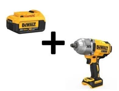 Dewalt 20V Max Impact Wrench 1/2" 1400ft-lbs w/4 Ah Battery product image