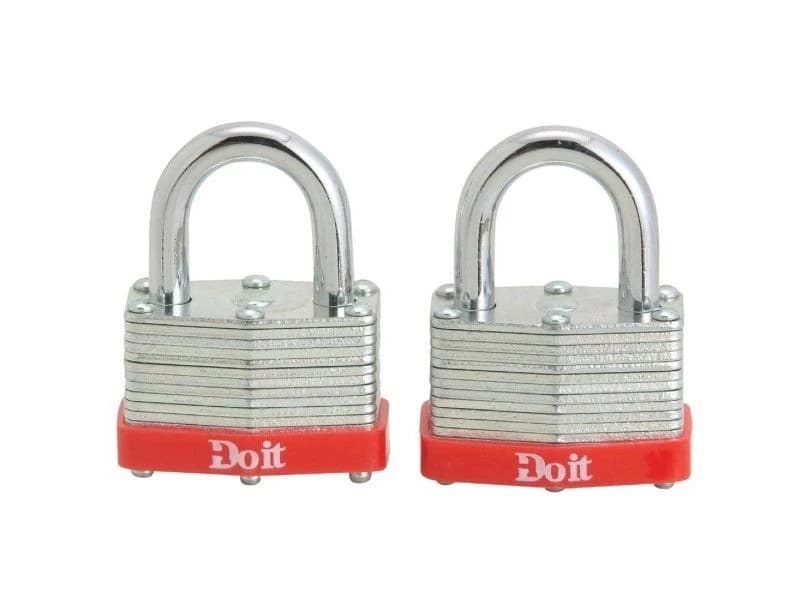 Do it Warded Steel Keyed Padlock 38mm 2pk product image