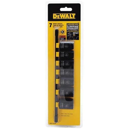 Dewalt 7pc 1/2" Dr Impact Socket Set Metric 13mm - 19mm product image