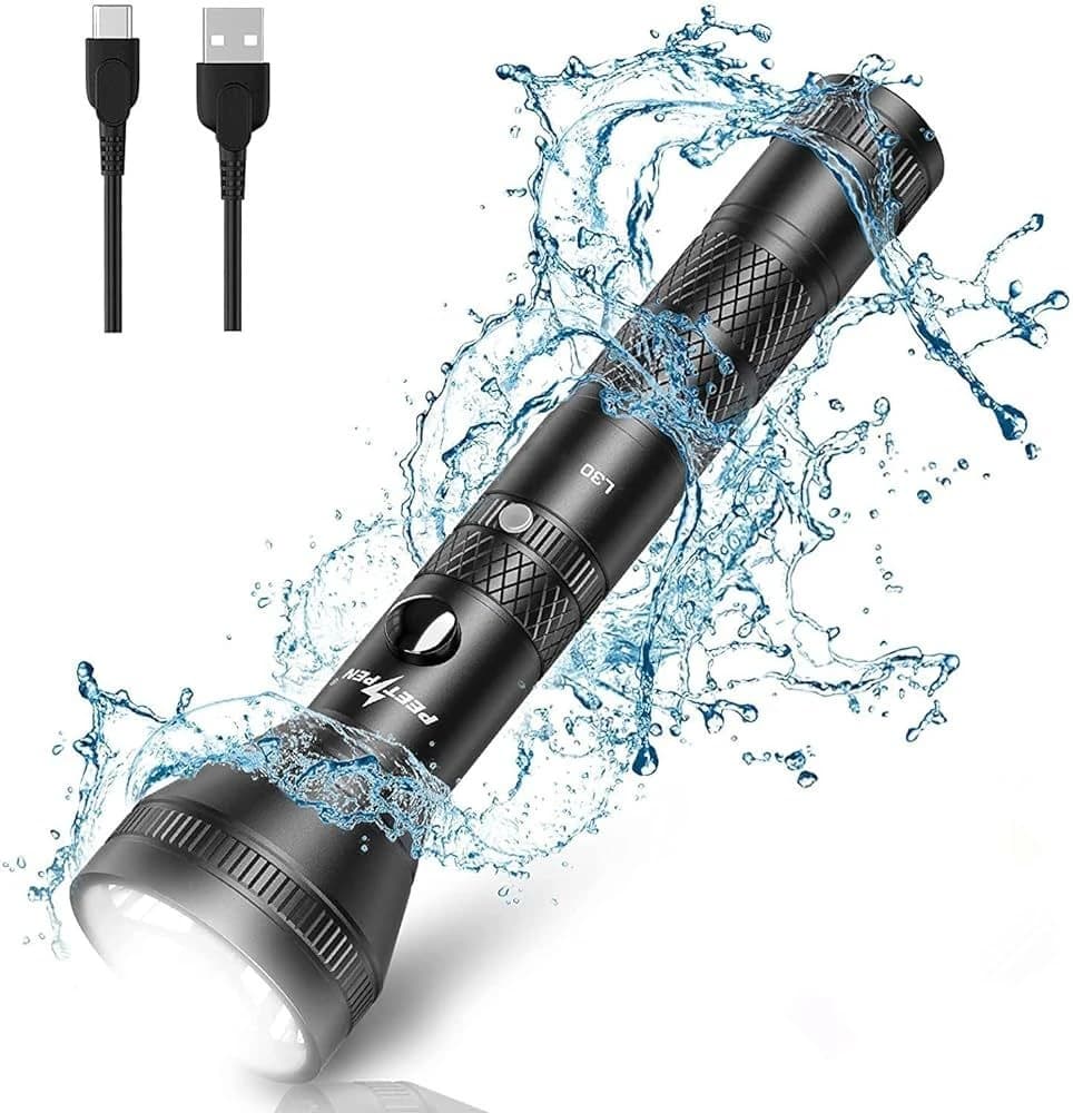 Peetpen L30 Rechargeable Flashlight 1200 Lumens, 4 Modes, Waterproof IPX6 product image