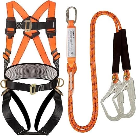 QFU Safety harness fall protection kit, equipped with shock-absorbing ropes product image