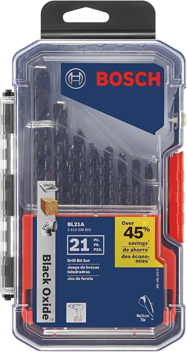 Bosch 21pc Black Oxide Metal Drill Bits product image