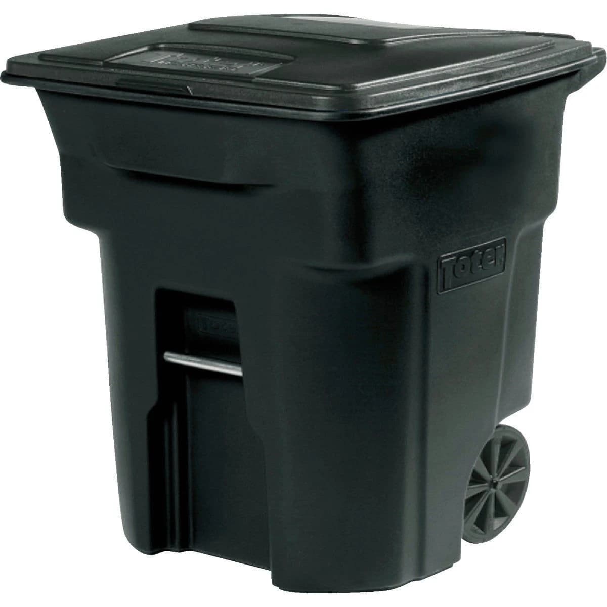 Toter 96 Gal. Black Outdoor Trash Can With Attached Lid and Wheels product image