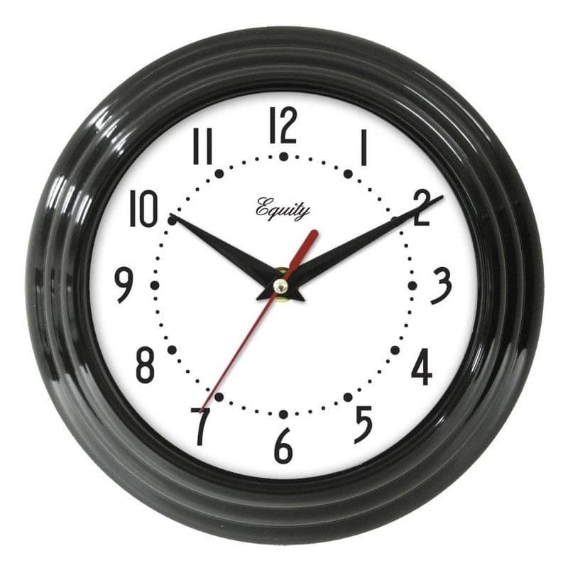 La Crosse Equity 8" Analog Wall Clock - Black product image