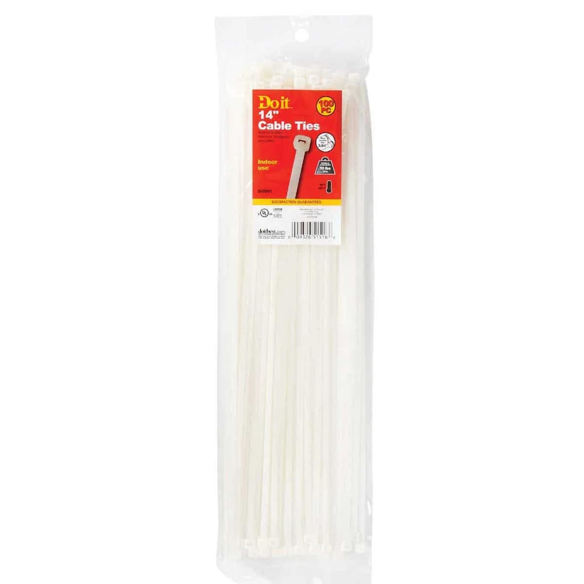 Do it 14" Natural Color Molded Nylon Cable Tie (100/pk) product image