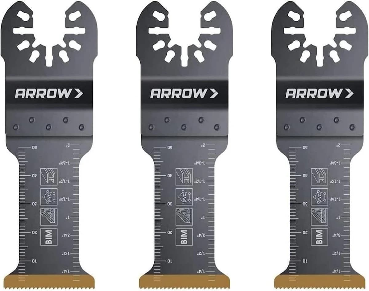 Arrow Titanium Coated Bi-Metal Oscillating Tool Saw Blade 1 1/4 inch, 3-Pack product image