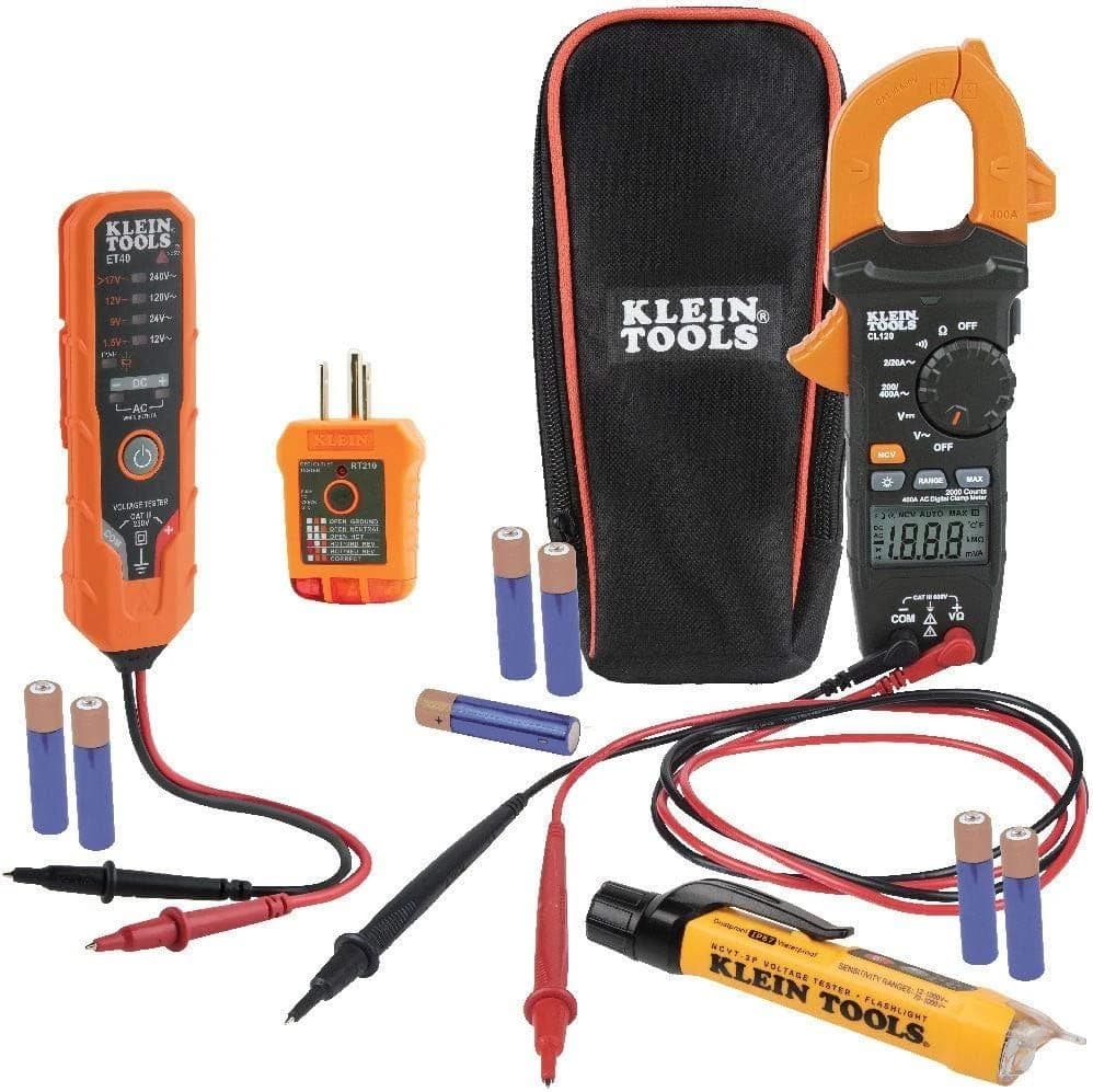 Klein Electrical Voltage Test Kit with Clamp Meter, Three Testers, Test Leads product image