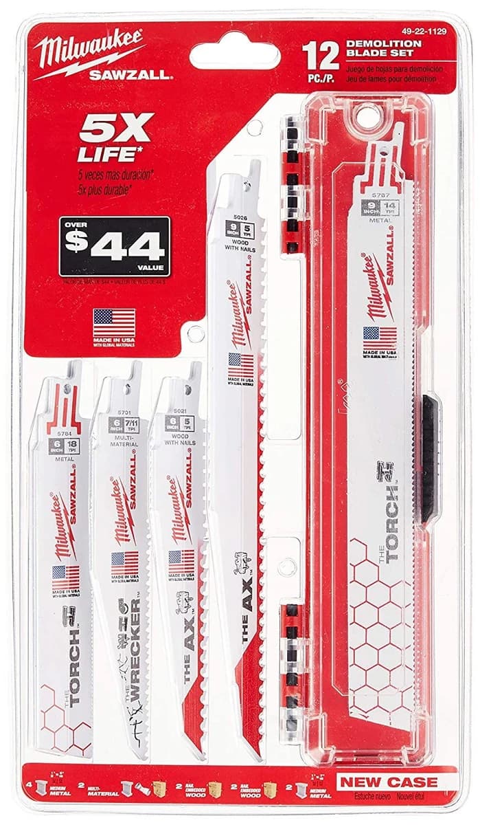 Milwaukee 12pc Recip Saw Blade Set product image