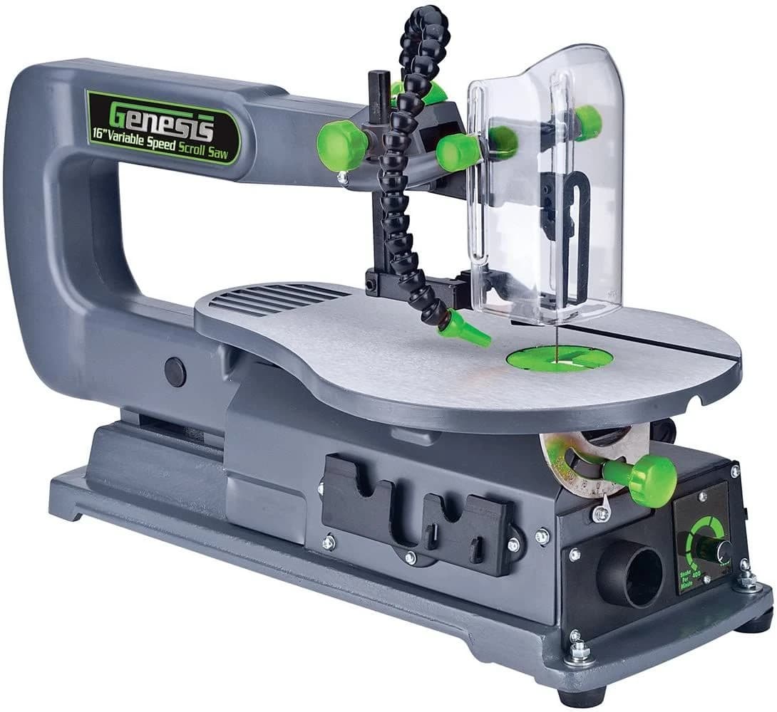 Genesis 16 in Variable-Speed Scroll Saw, 1.2 Amp, with Dust Blower and Die-Cast Table (GSS160) product image