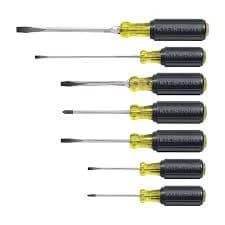 Klein Screwdriver Set 7pc Cushion Grip Assorted w/Pouch product image