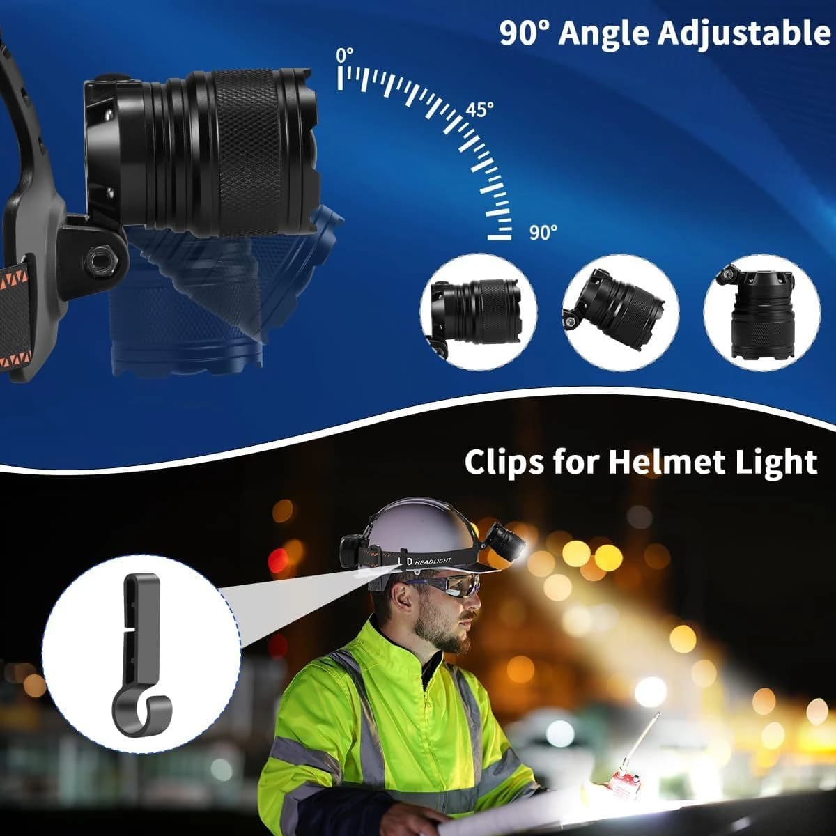 Staaricc Super Bright Aluminum Headlamp, Rechargeable, High Lumen, 90° Adj, W/P product image