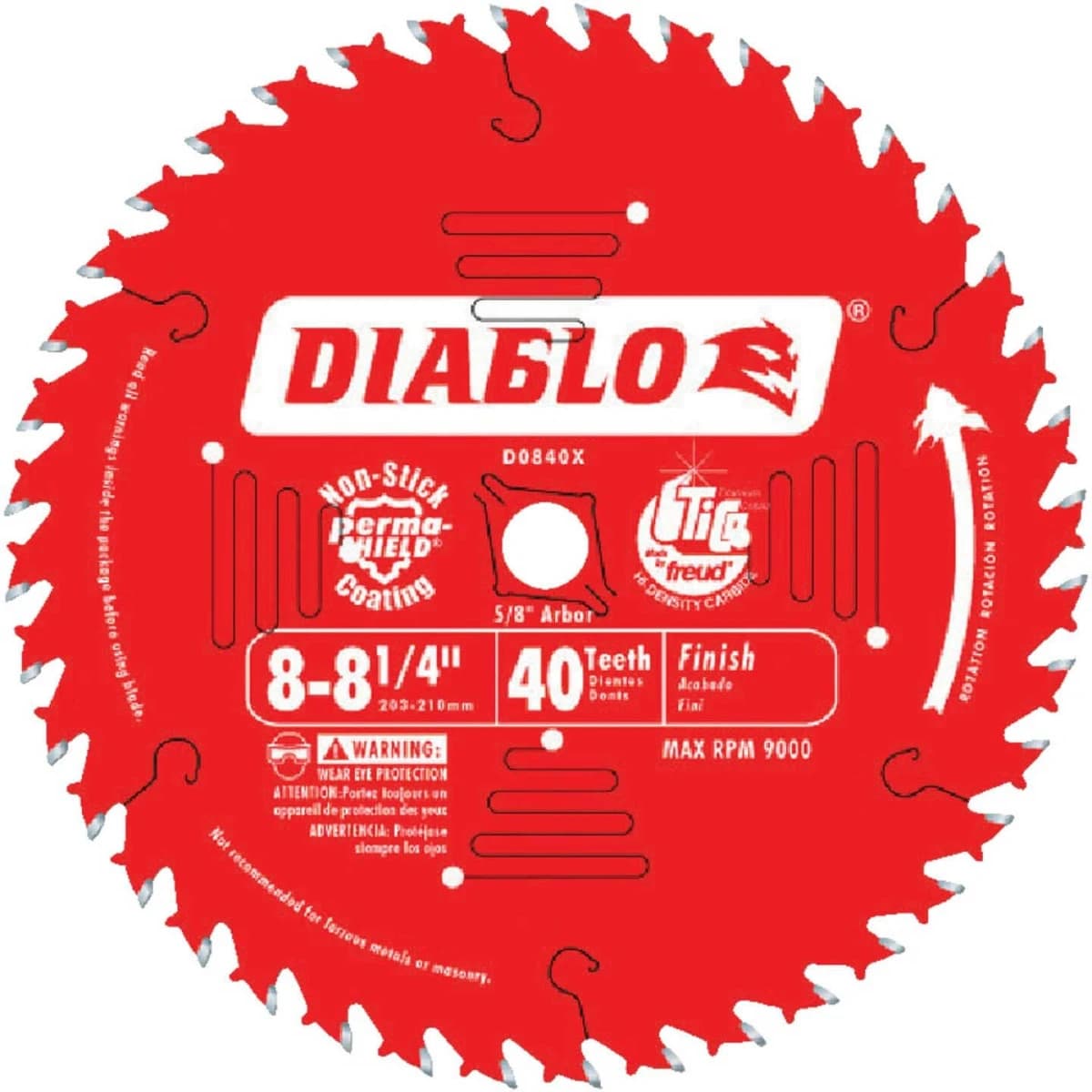 Diablo 8-1/4" 40-Tooth Finish Circular Saw Blade product image