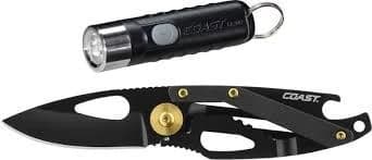Coast KL20R USB-C Rechargea Keychain Light & FX-200 Pocket Knife w/Bottle Opener product image