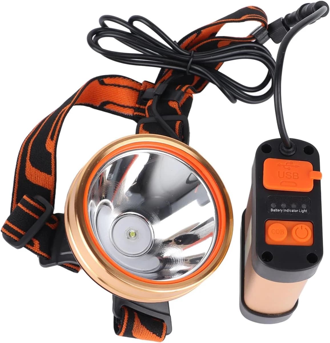 Wearable Hat Light Headlamp Super Bright 1800mAh Lithium Battery Rechargeable product image