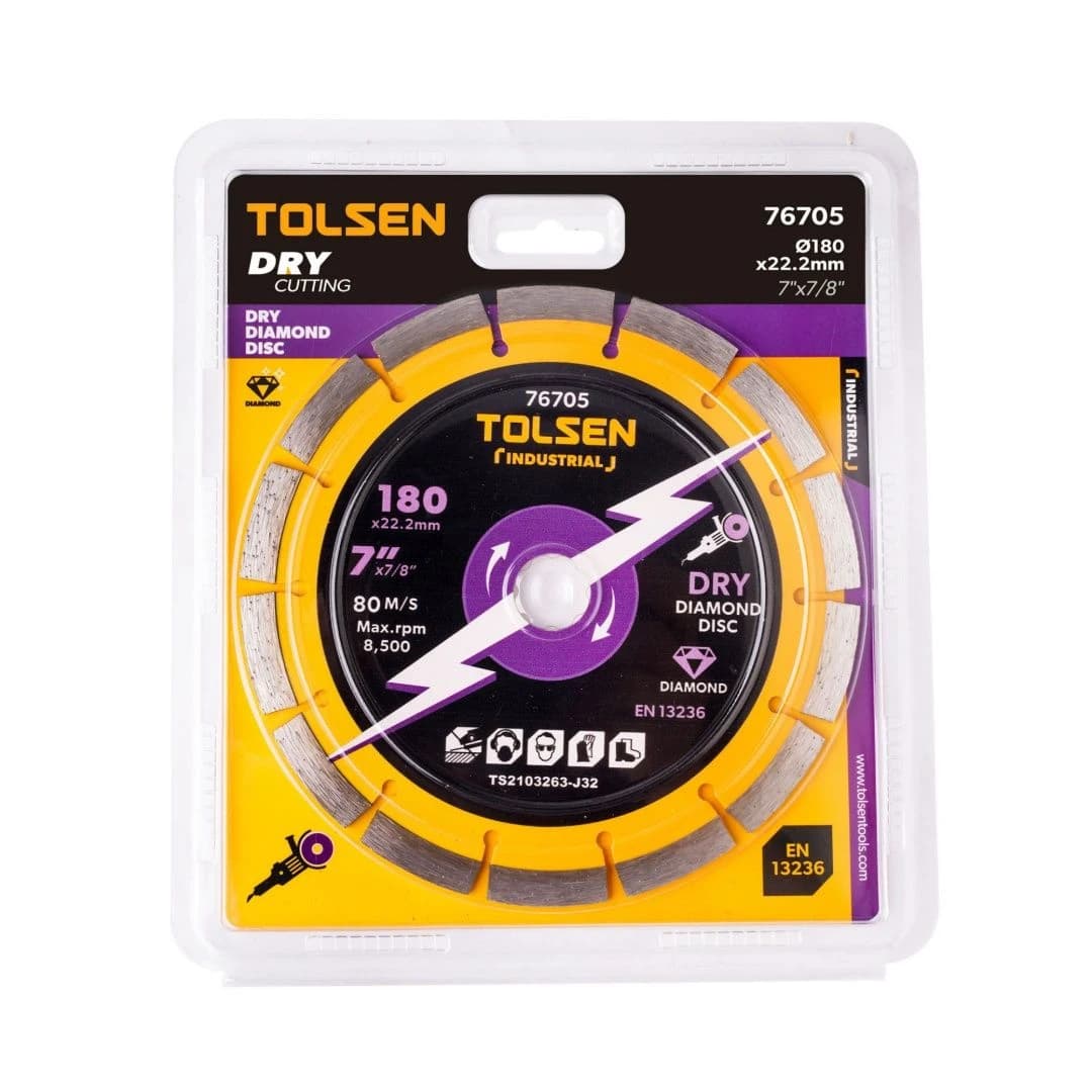 Tolsen 7" Segmented Diamond Cutting Blade product image