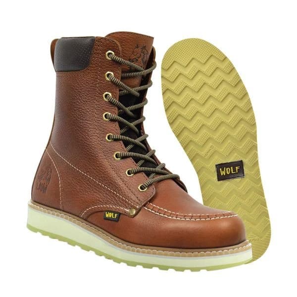 Wolf Brown P-Toe Boots Anti-slip, Classic, High, Polyurethane Sole, Work Boots product image