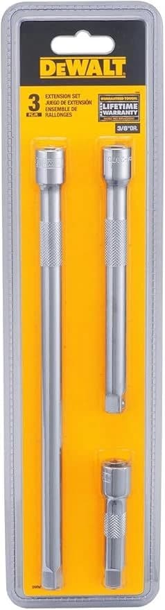 Dewalt 3pc 3/8" Dr Extension Set (3", 6", 10") product image