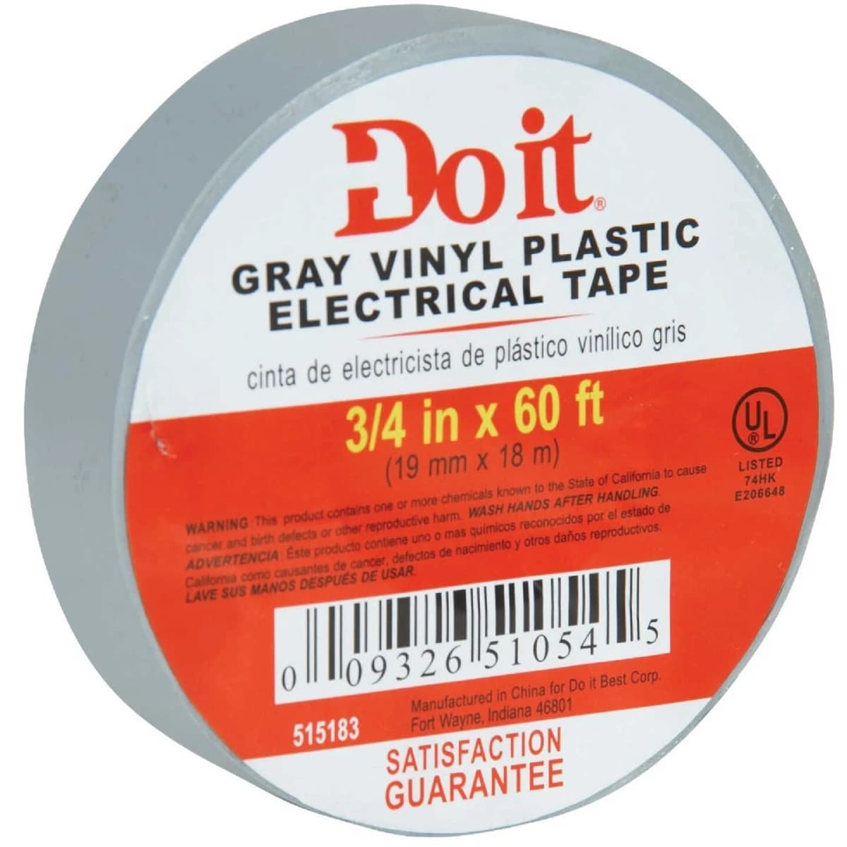 Do it General Purpose 3/4" x 60' Gray Electrical Tape product image